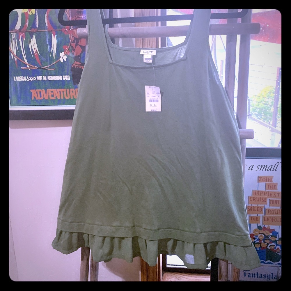 NWT: Med JCrew Olive Green Tank